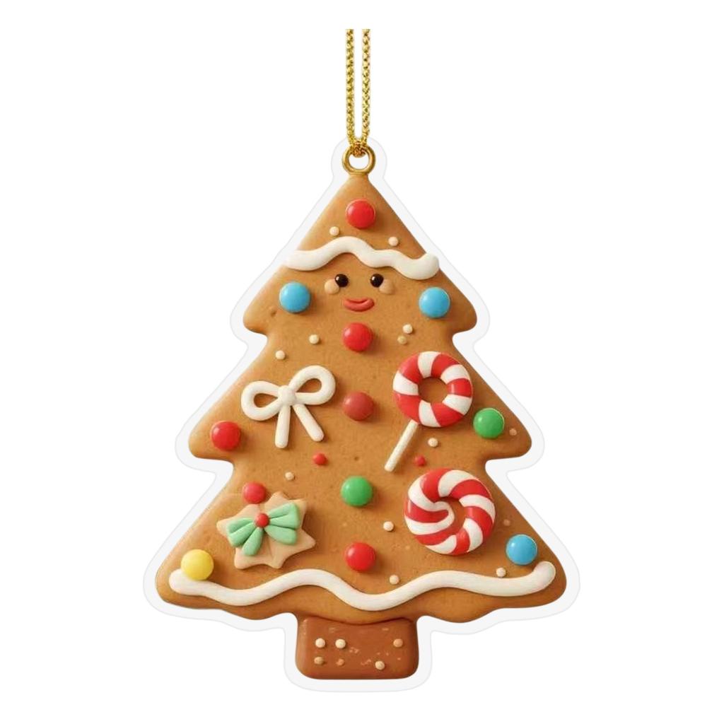 2D Christmas Decoration Pendant Christmas Tree Tag Theme Party Crafts Ornament