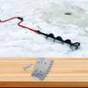 Compatible Ice Auger Blades Stainless Steel Tool Ice Auger Blades Pointed Edge Quick Cutting Tartness Maintenance