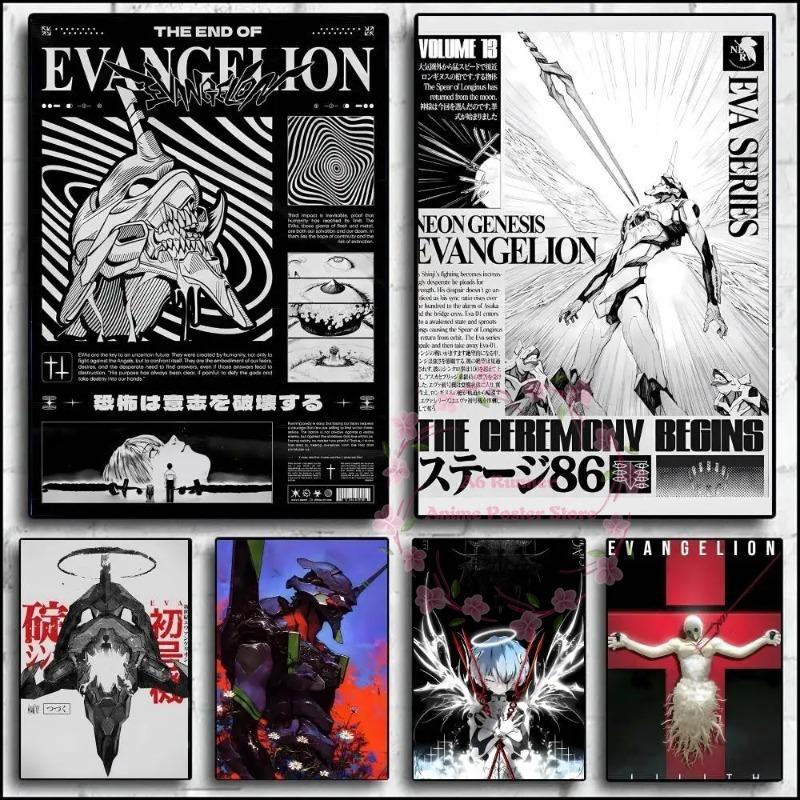 G-Genesis 1Pc N-Neons E-Evangelion Poster Self-Adhesive Art Waterproof Paper Sticker Coffee House Bar Room Wall Decor