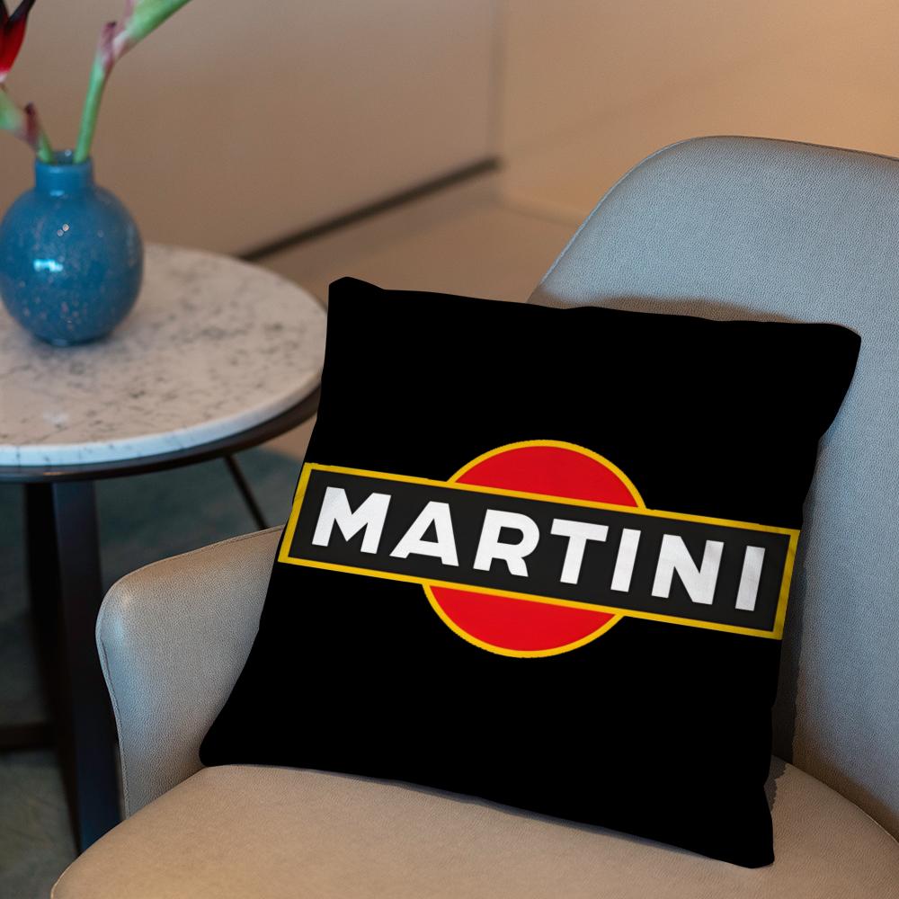 Racing Martini Stripe Cushion Cover 2-in-1 Reversible Plush Pillow Cover | Car/Sofa/Bed | Perfect Gift