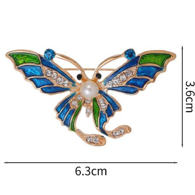 1Pc Butterfly Brooch with Vintage Style, Fashion Animal Brooches Pins for Women Jewelry Accessories Party Gift