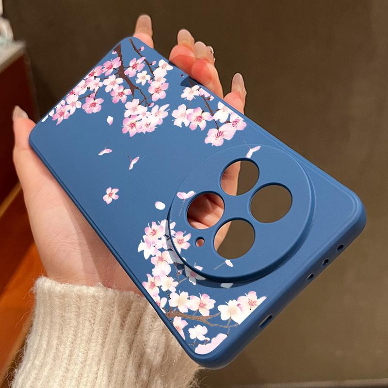 Case For OnePlus 15 13 12 Lovely Pink Peach Blossoms Pattern Shockproof TPU Silicone Soft Cover For Oneplus Nord 5G 13R 12R 11R