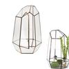 Clear Glass Geometric Terrarium Tabletop Planter Irregular Plant Box Succulent Holder for Indoor Garden