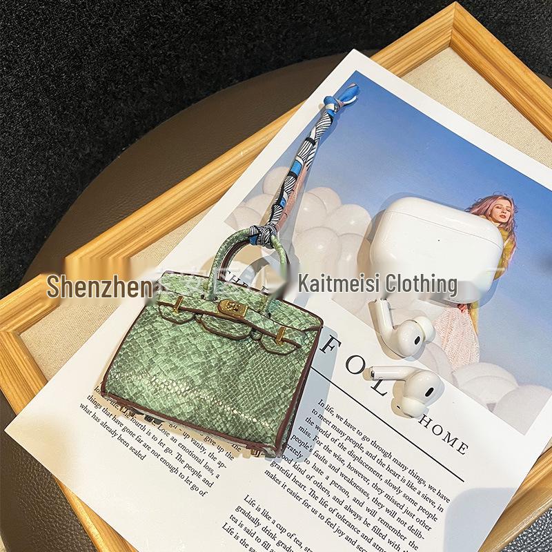 Modă H Mini Birkin Căști Bluetooth & Portofel Monede Breloc Charm