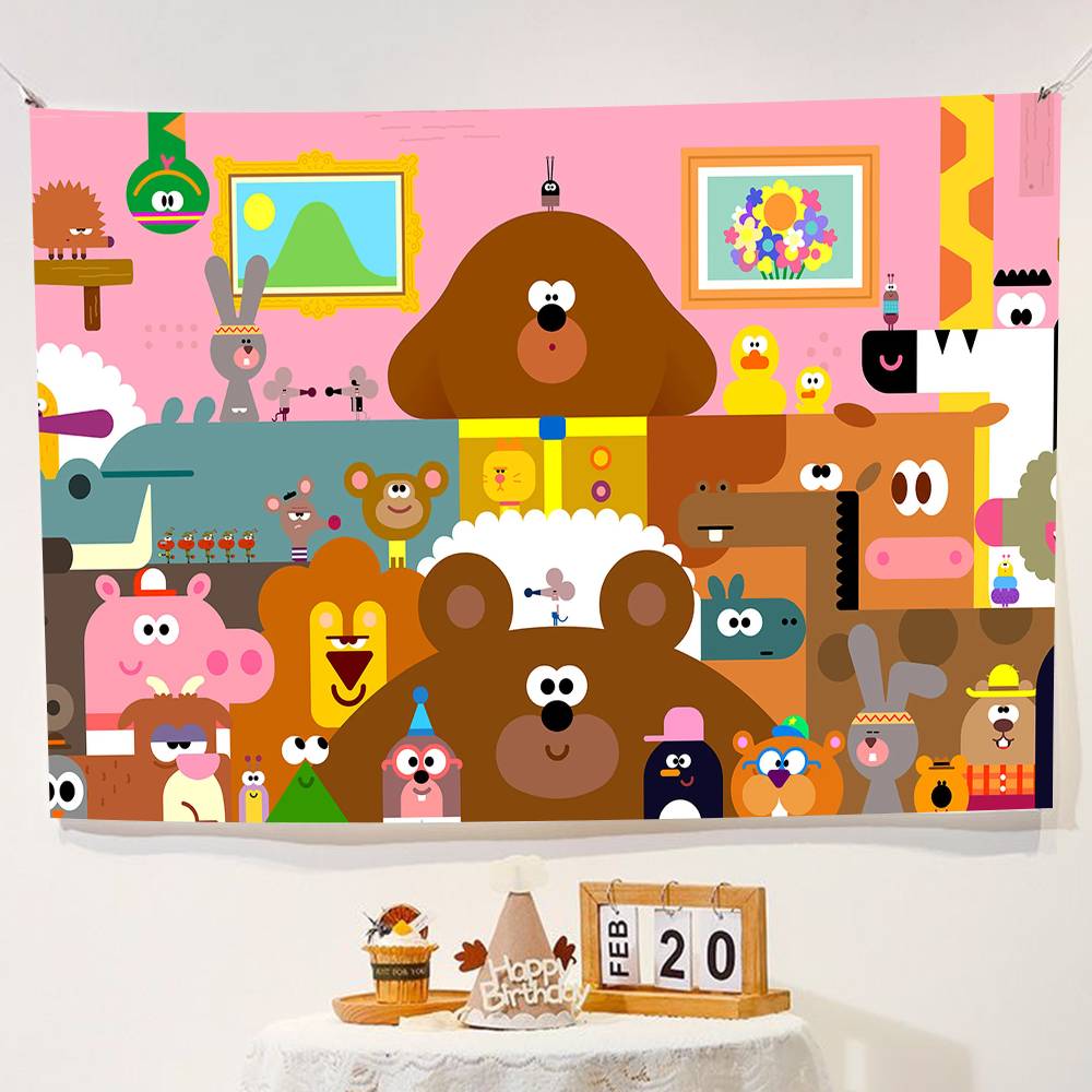 Hey Duggee Happy Birthday Kids Photography Backdrop Background for Baby Children Photocall Photo Studio