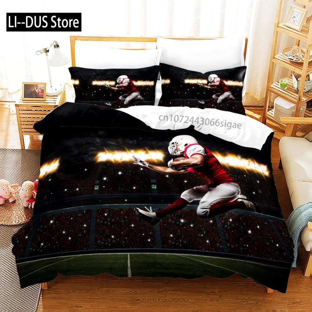Fußball Bettwäsche Set Einzelbett Twin Full Queen King Size Sport Bettwäsche Set Aldult Kinder Schlafzimmer Bettbezug Sets 3D Druck 012