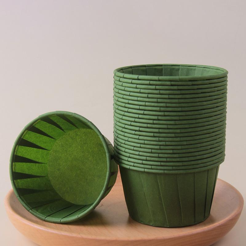 50pcs Muffin Cupcake Wrappers Crimping Muffin Cases Heat Resistant Baking Paper Cups Mold Supplies Pink Green Cake Liner Cup