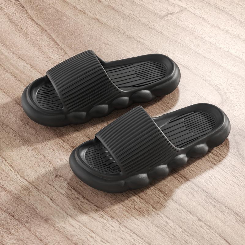 Eva Tøfler Kvinner Til Hjem Sommer Solid Uformell Myk Sklisikker Herre Kvinner Tøfler Flate sandaler 36-45