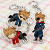Popular Eddsworld Tord Keychains for Accessories Bag  Anime Comic Ringo Edds Meme Keyrings Jewelry Gamers Fans Friends Gifts