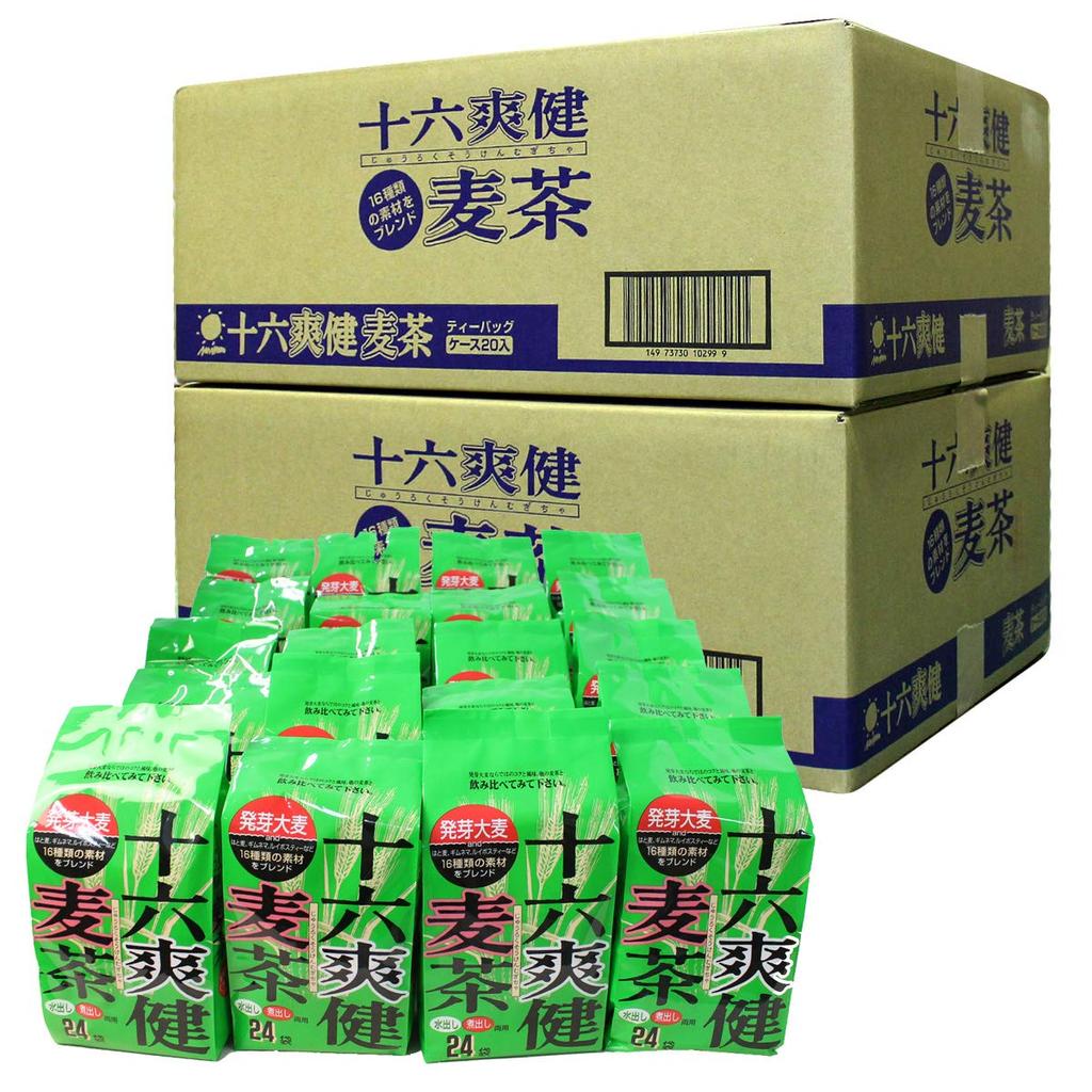 16 Soken Barley Tea 24 Packs 40 Bags Health Tea Tea Pack Germinated Barley Hato Mugi Rooibos Tea 16 Types Blend Tea 1C/T