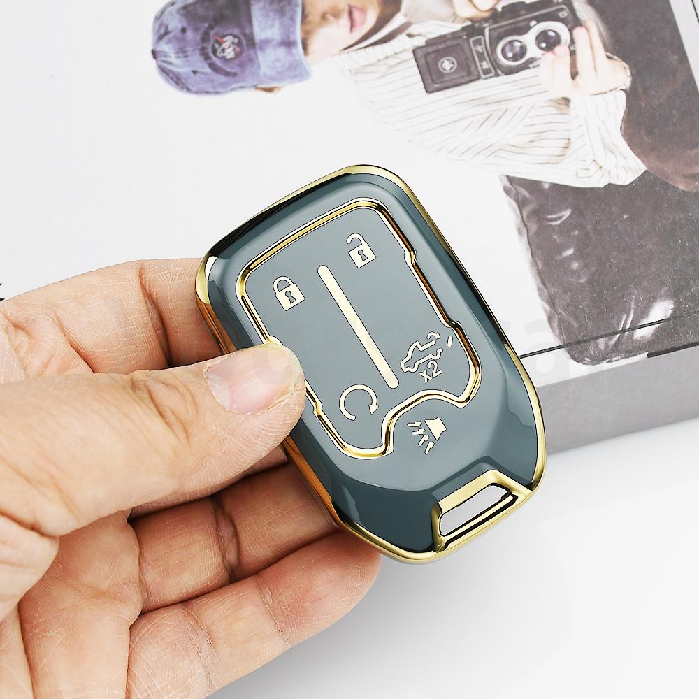 Fashion Tpu For Chevrolet Colorado Gmc Sierra Canyon Tahoe Silverado 1500 3500 2500 Tpu Smart Remote Key Shell Case Protector