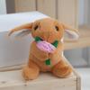 Flower Rabbit Bunny Plush Toy Keychain Stuffed Toys Pp Cotton Girl Filling
