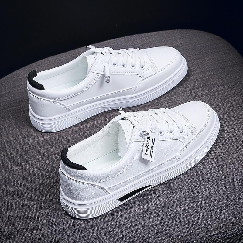 

2025 Spring Korean Fashion Women s Non-Slip White Soft Sole Trendy Board Shoes 35 білий/сірий колір