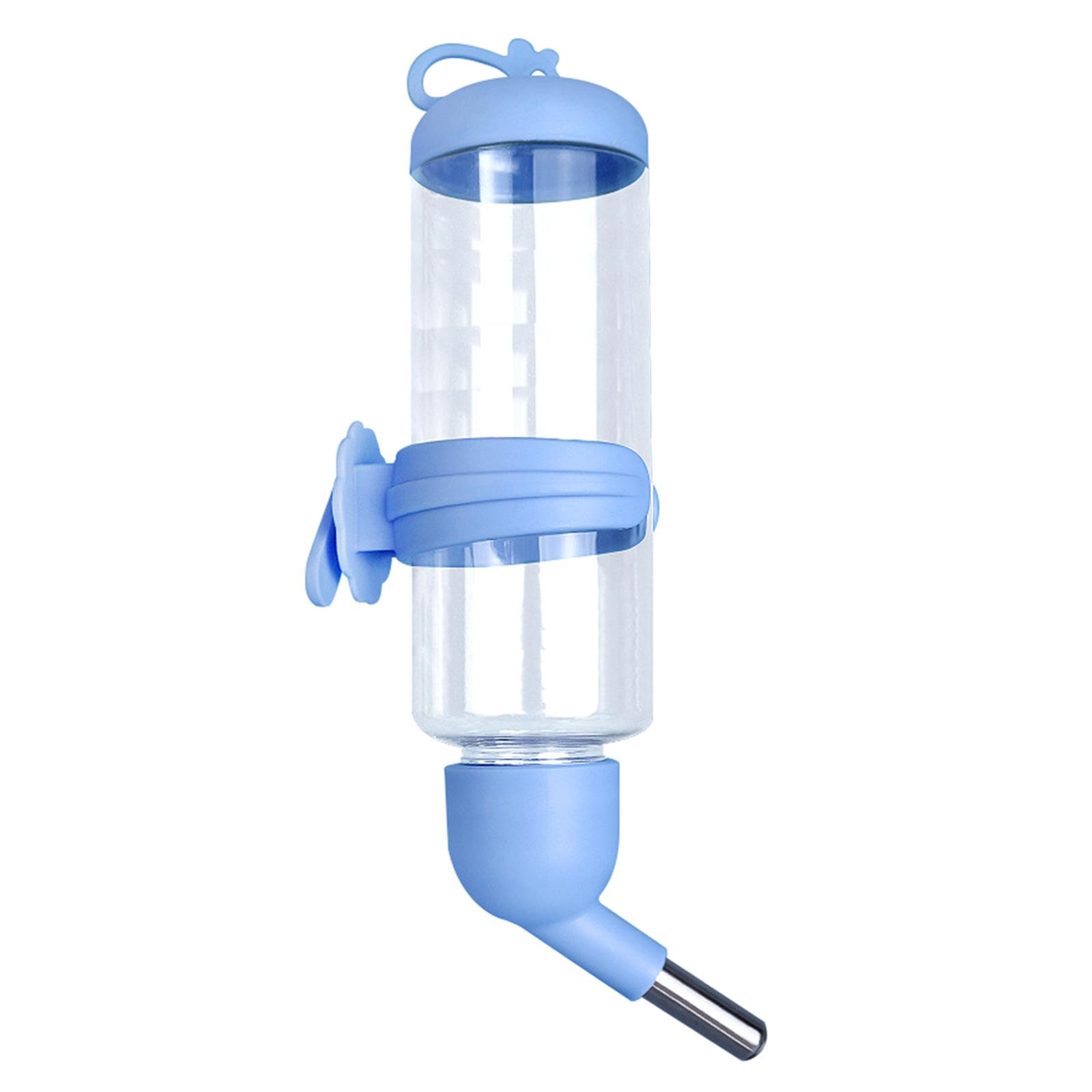 Plastic Hamster Drinker Water Bottle Dispenser Feeder Hangable Pet Drinking Bottles Fountain Cute Water Feeder Bottle M синий