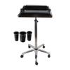1 Piece Hair Salon Tray Cart Mobile Storage Trolley Adjustable Height Metal Removable Tool Holder