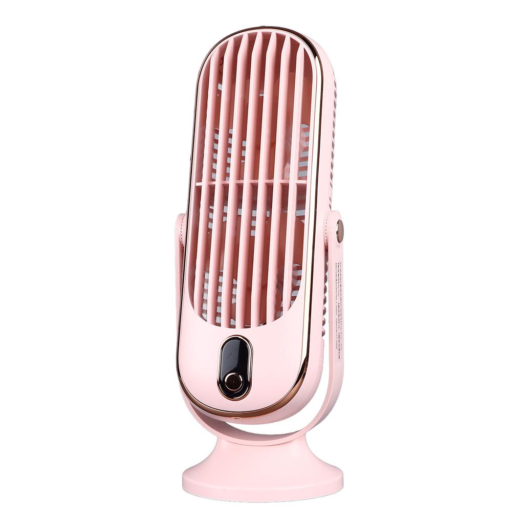 Wentylator Wieżowy Stołowy Przenośny Wtyk USB 5 Biegów Cichy Silnik Bezszczotkowy Wentylator Wieżowy do Samochodu Domu Różowy