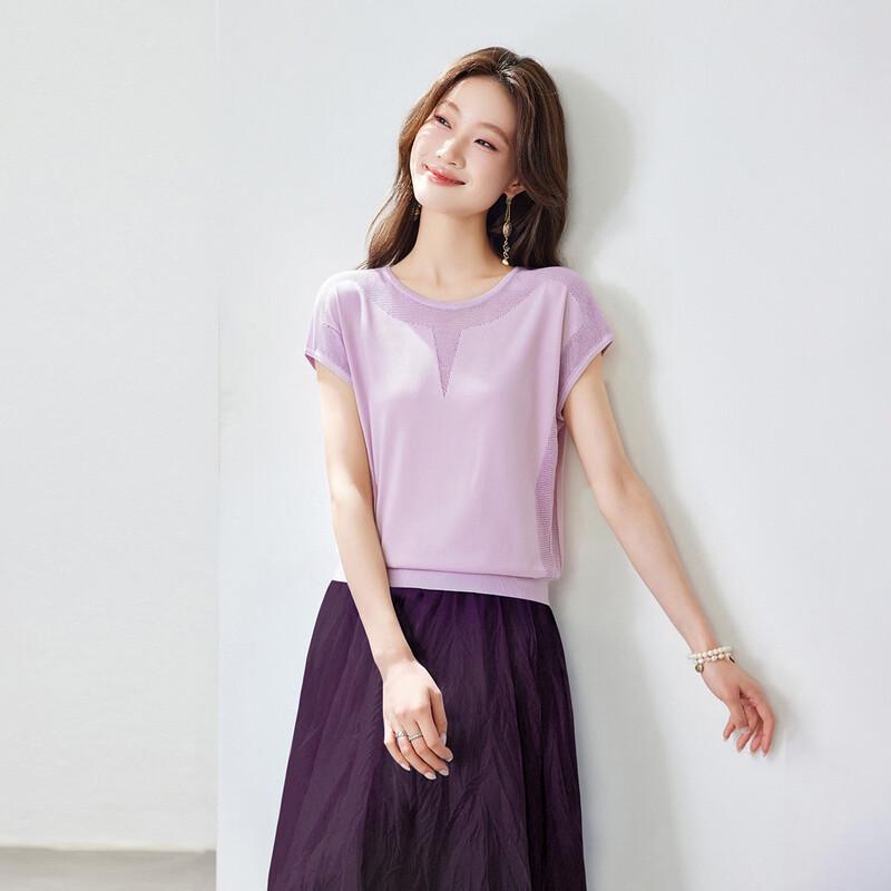 Srcr Women s Silk Blend Batwing Knit T-Shirt XL