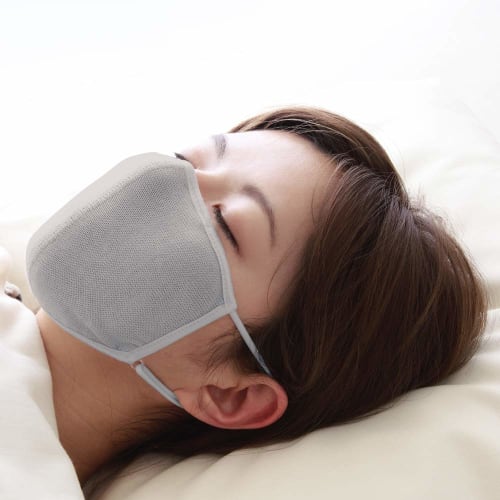 Alphax Moisturizing Sleeping Mask, Large Moisturizing Silk Sleep Mask (Includes Pouch), Gray