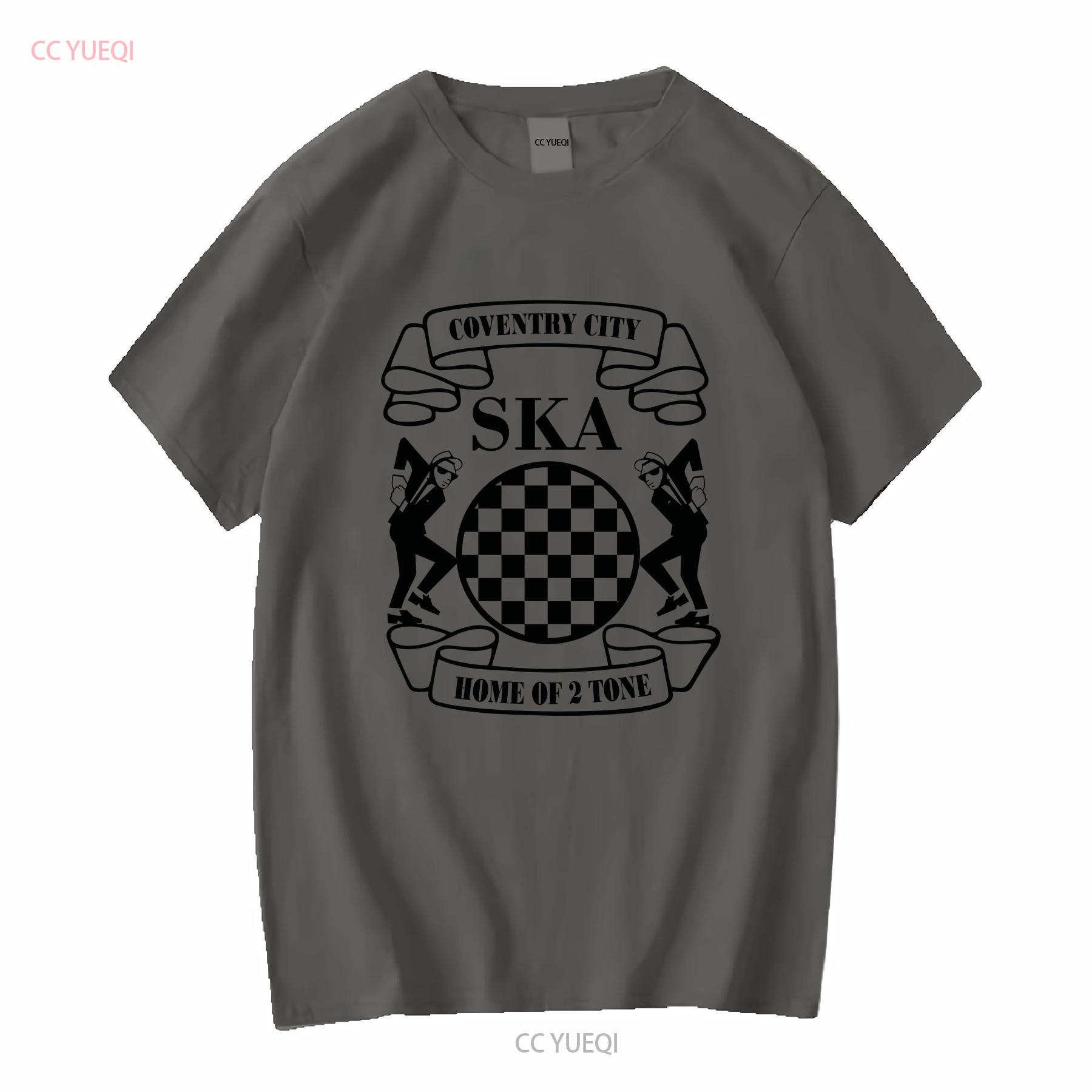 

Home of SKA Coventry City DTG T Shirt Rude Boy 2 Tone Reggae Black and White Check long or short sleeves vintage Washed homme 4XL
