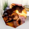 1pc Horse Sunset Automatic Folding Umbrella Portable Collapsible 8-Rib Umbrella for All Seasons, Casual Outdoor Accessory, B58