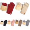 Men's Winter Double-layer Gloves, Warm and Cold-proof, Piled and Thickened Wool, Knitted Acrylic Fabric