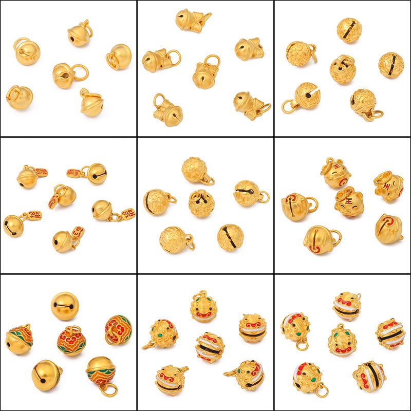 1Pc Enamel Color Sand Gold Copper Gold-plated Pendant For DIY Necklace Bracelet Earrings Jewelry Making Craft Accessories