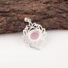 Rosa Katzenaugen Edelstein 925 Gestempeltes Silber Schmuck Handgefertigt Damen Kette Anhänger CP-1-43