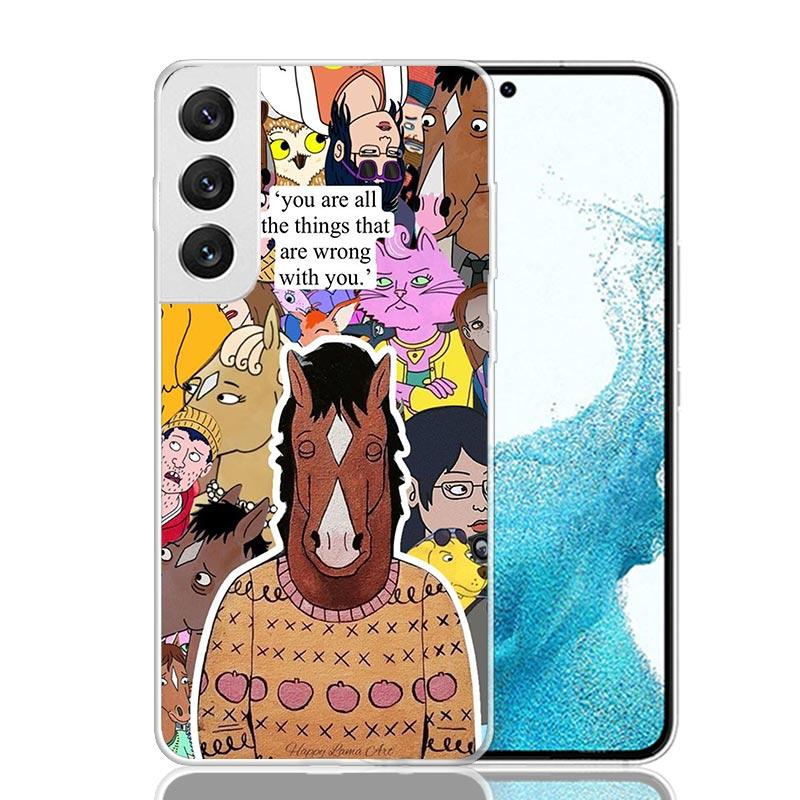 Cartoon B-BoJack Horsemans Phone Case For Samsung Galaxy S26 Ultra S23 S24 S25 Edge S20 FE S21 S22 Plus Soft Print Shell Cover F