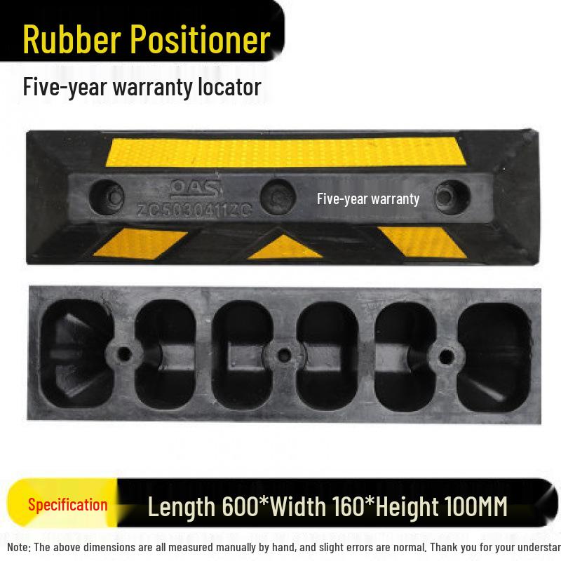 Rubber Wheel Stop: Large Car Reversing Anti-Collision Barrier & Locator