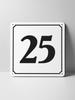Metal Sign Black House Number On White Background Outdoor Wall Art Decor