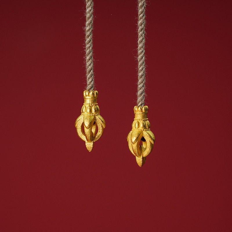 Gilded Wénwán Vajra Bodhi Buddhist Bead Bracelets Accessories