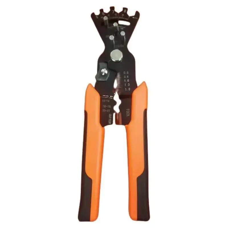 Multifunktionale Spezial-Abisolierzange für Elektriker, zum Schneiden von Drähten, Abisolieren, Hautpressen, Drahtwickeln, Schere