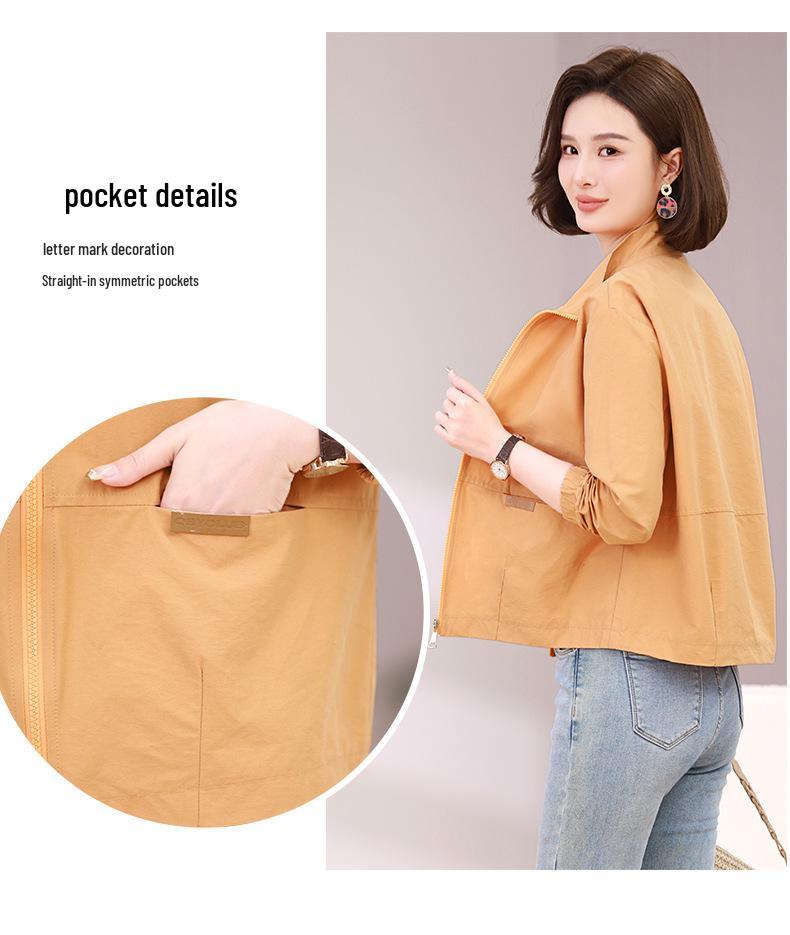 Plus Size Women's Casual Slimming Short Jacket - 2025 Spring Korean Style, Loose Fit, Long Sleeve Top