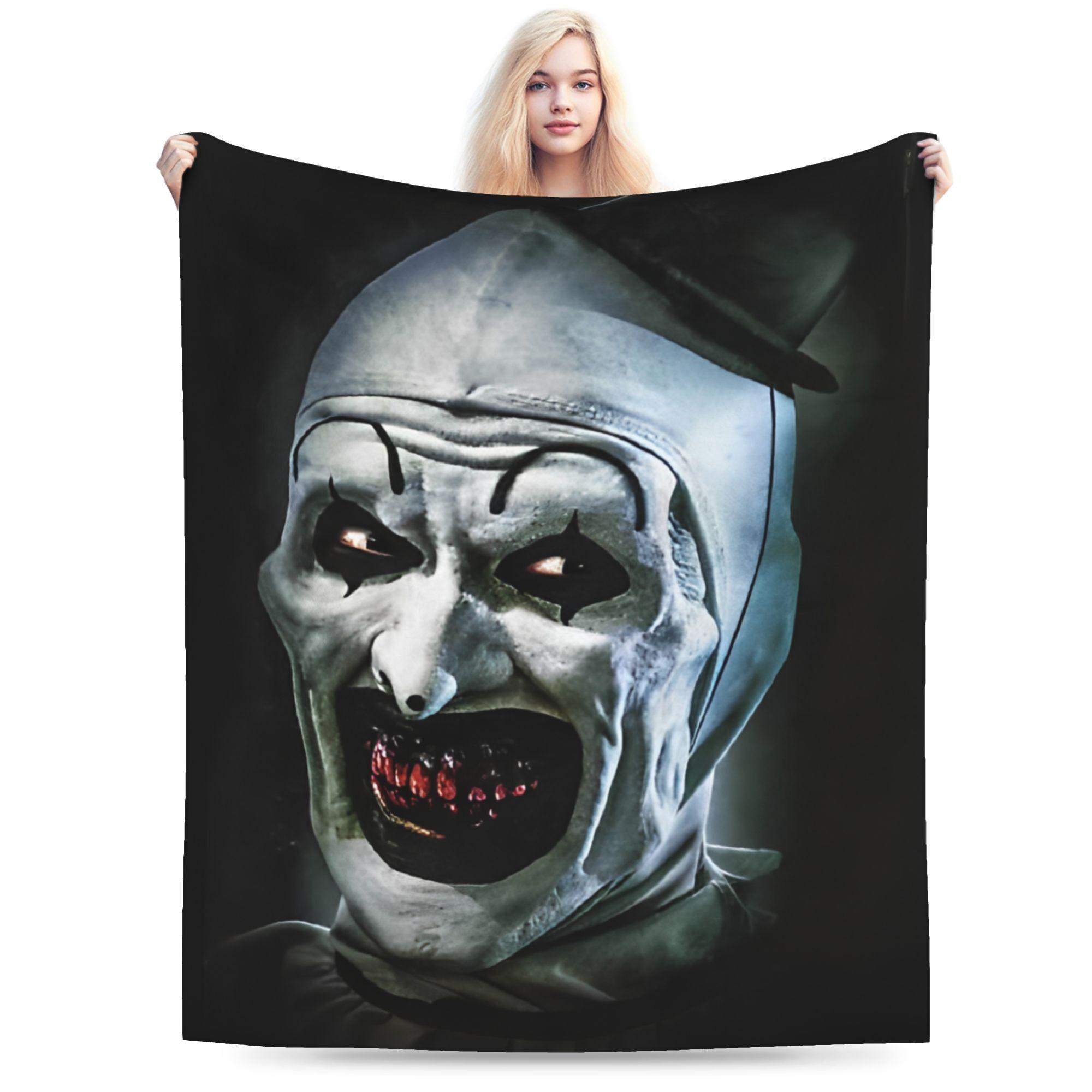 

Terrifier 2 Art The Clown Blankets Soft Flannel Novelty Gift Halloween Film Throw Blanket Quilt 130x150cm