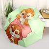 Charming Chip 'n' Dale Cartoon Durable Cartoon Folding Umbrella, Portable 3-Fold Compact Umbrella for Men and Women, Suitable for Travel or