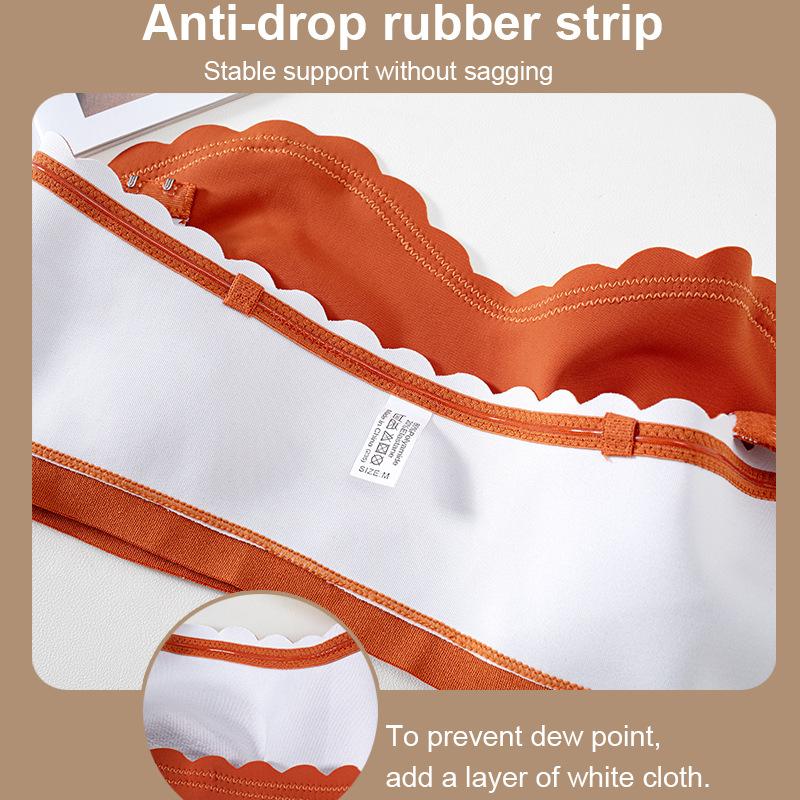 Damen trägerloser rutschfester Push-Up Schlauch-BH, Sexy rutschfestes Bandeau Unterwäsche mit Rückenverschluss