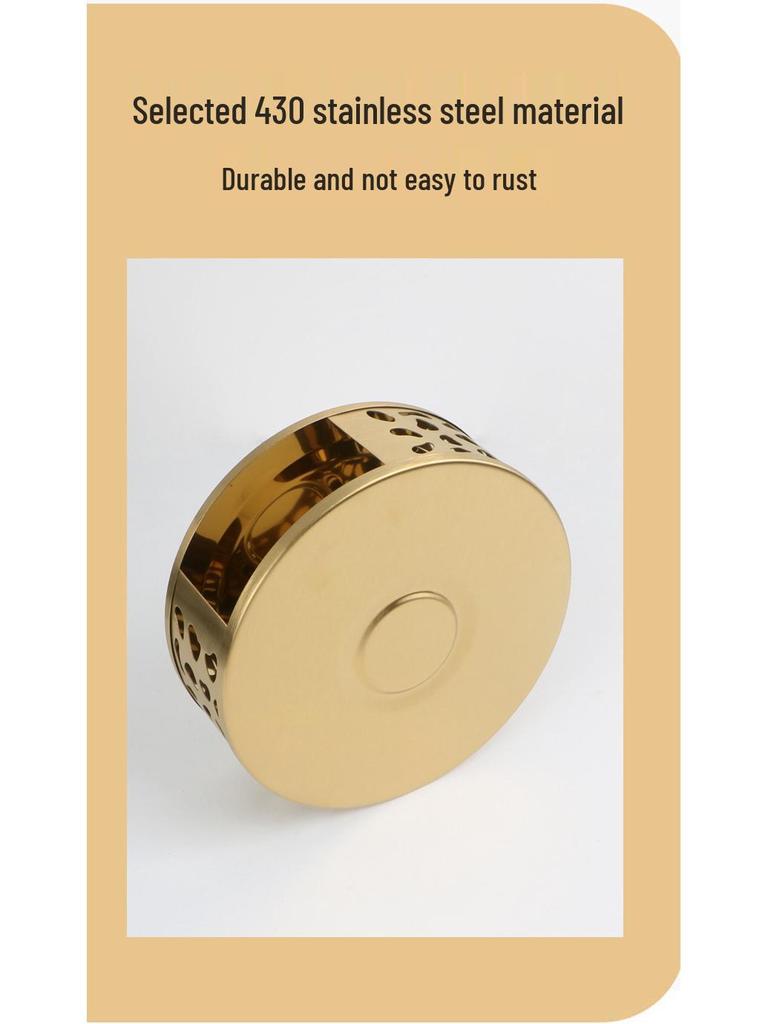 Подогреватель для чая и кофе из нержавеющей стали, подставка с подогревом от свечи