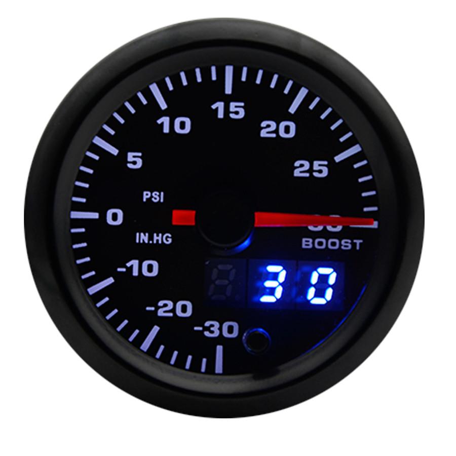 2" 52mm Universal 7 Colors LED Car Auto Turbo Boost Gauge PSI Meter With Sensor