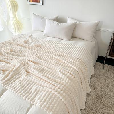 Ganzjahres Karom Flanell Decke Weich Leicht Kunst Kaninchenfell Überwurf für Sofa Bett Einzel Doppel Warm Plüsch Bettüberwurf