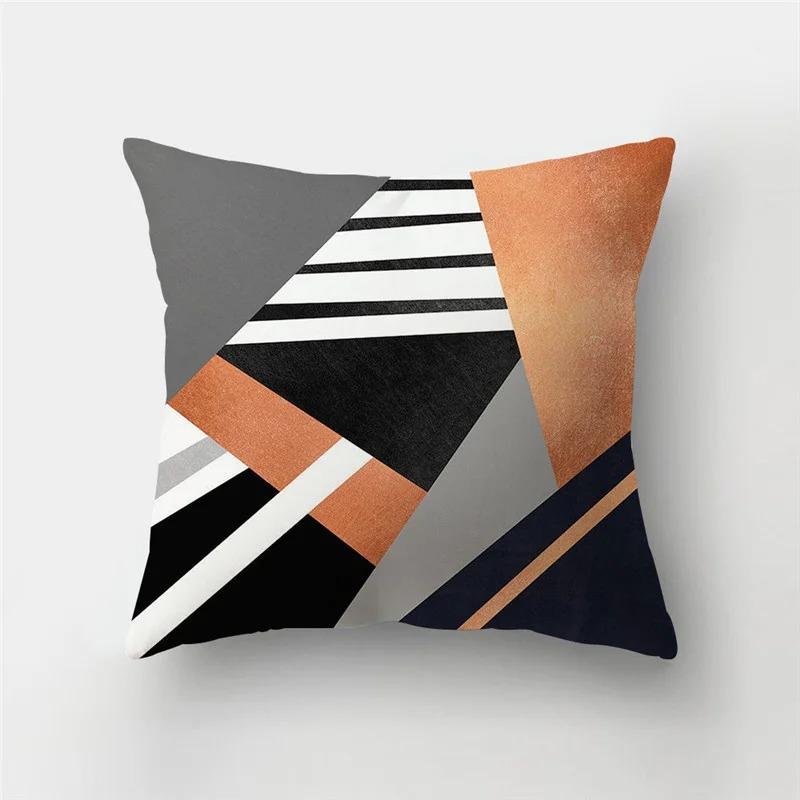 45x45cm Wooden Background Square Line Pattern Cushion Cover Home Living Room Sofa Bedroom Home Decoration Car Cushion Cover