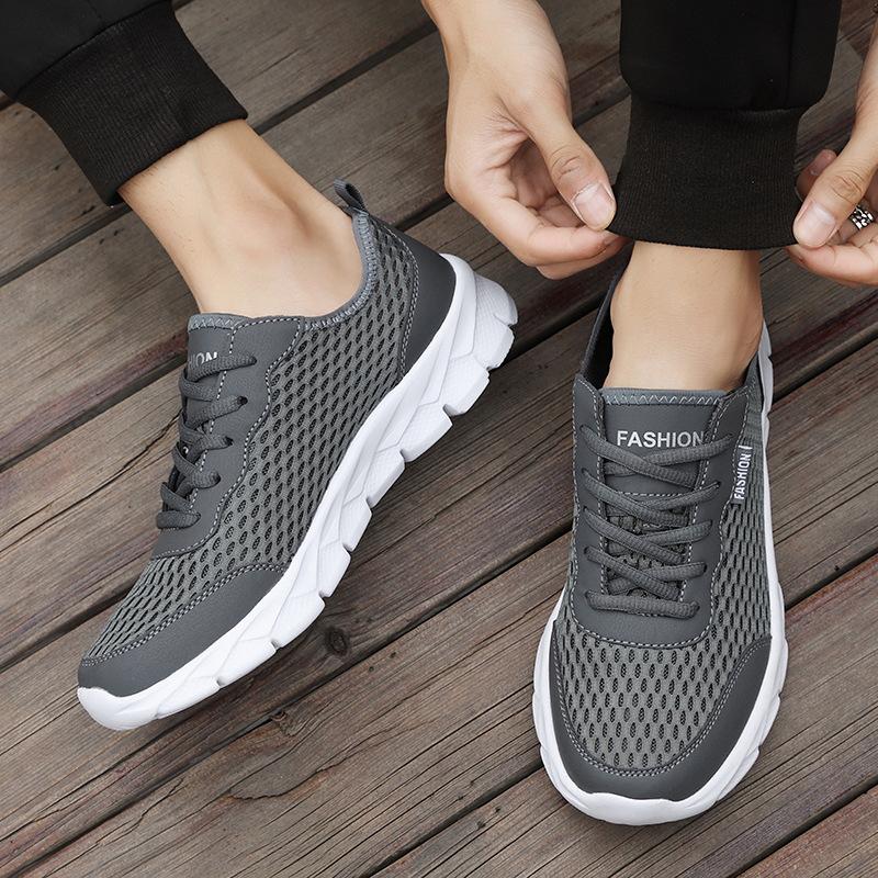 Summer Mesh Men's Casual Shoes Hollow Breathable Sneakers Outdoor Lightweight Non-slip Running Shoes Designer Brands Tenis 2025