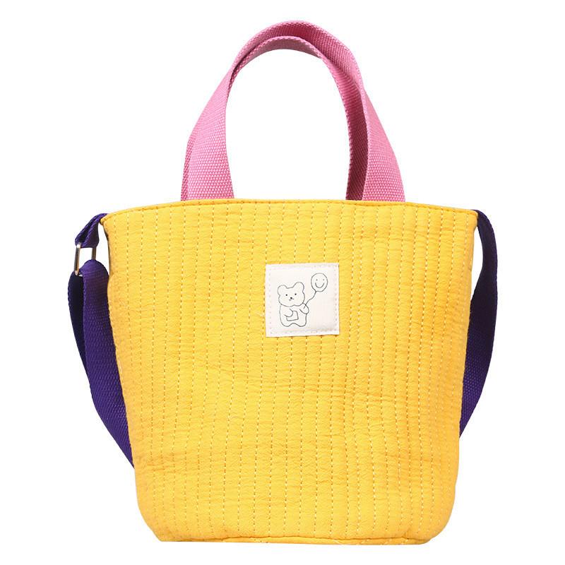 Chic Kids Shoulder Bag Contemporary Japanese Design Durable Canvas Mommy Bag In Multiple Colors