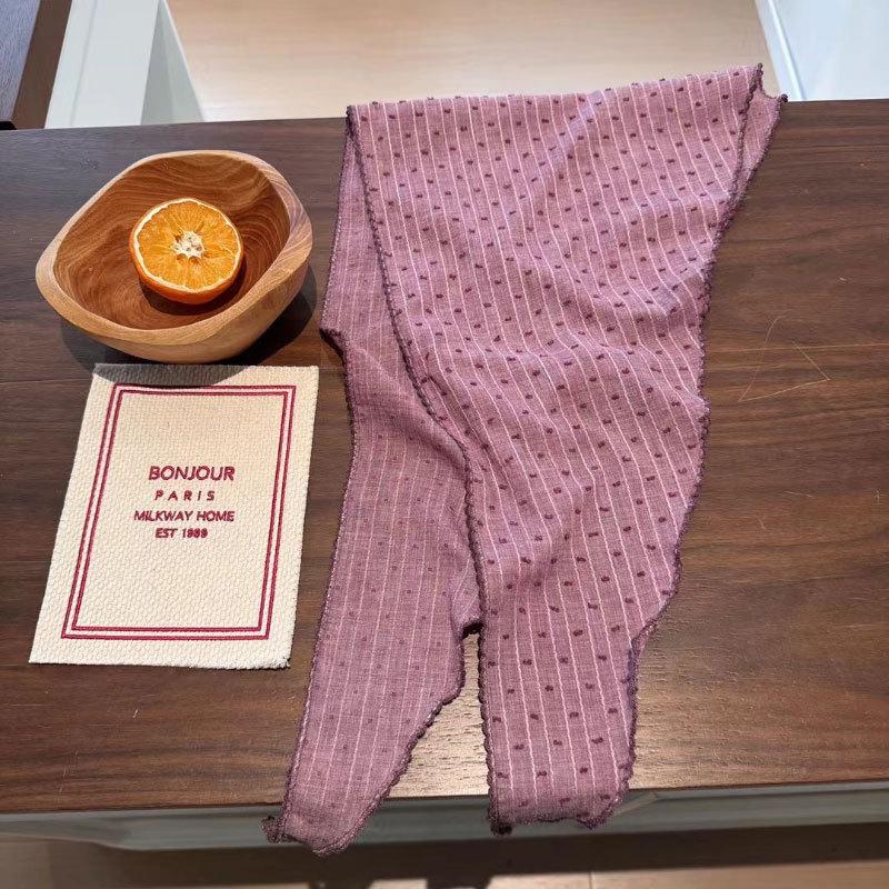 Japanese Retro Natural Cotton Linen Breathable Triangular Scarves With Decorative Covers Spring Summer Necklaces Accessories Wholesale