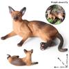 Oenux Kitty Dog Animals Model Action Figure Siamese Husky Pug Rottweiler Puppy Figurines PVC Cute Collection Toy Kids Gift