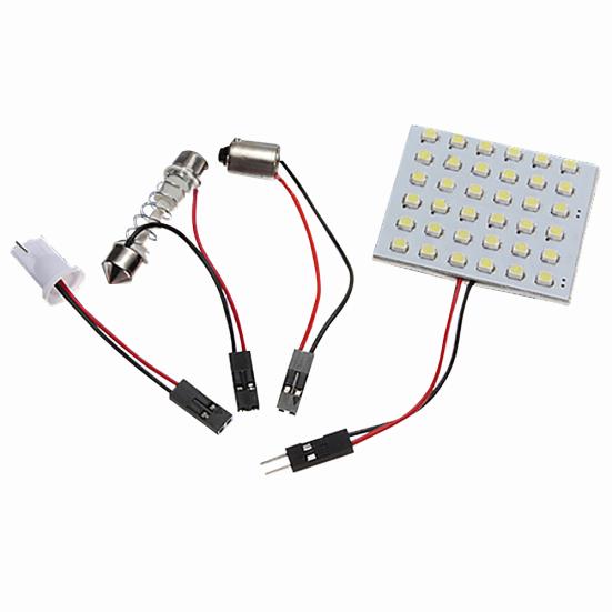 12/24/36/48 LED 3528 světelný panel SMD Car Festoon T10 BA9S adaptér