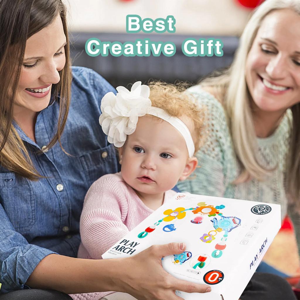 Kinderwagen-Bogenspielzeug, Wippenspielzeug, Kinderwagen-Aktivitätsbogenspielzeug, Feinmotorik-Spielzeug, Sensorik-Entwicklungsbogen, Baby-Autositzspielzeug