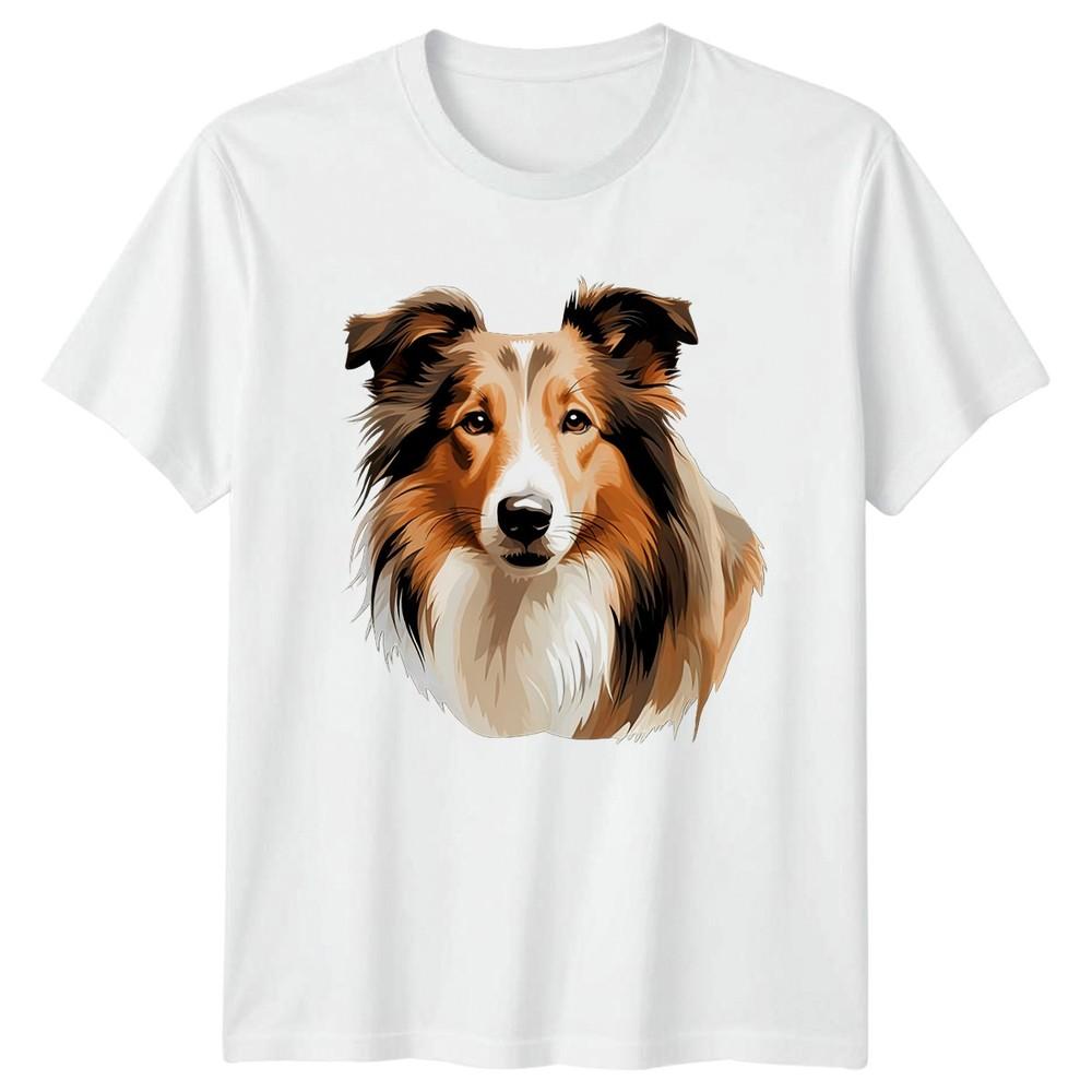 Watercolor Shetland Sheepdog TShirt Collie Dog Birthday Gift For Him And Her S