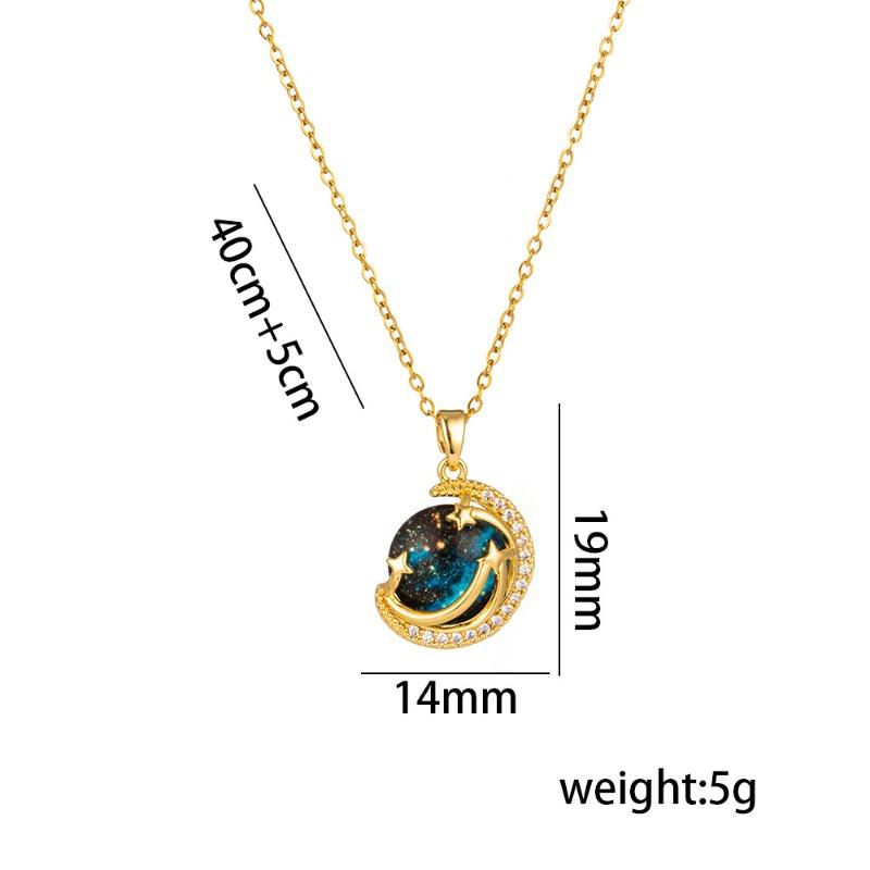 Specially for titanium steel planet starry sky non-fading necklace women's fashion personality versatile high-end sense collarbone chain jewelry
