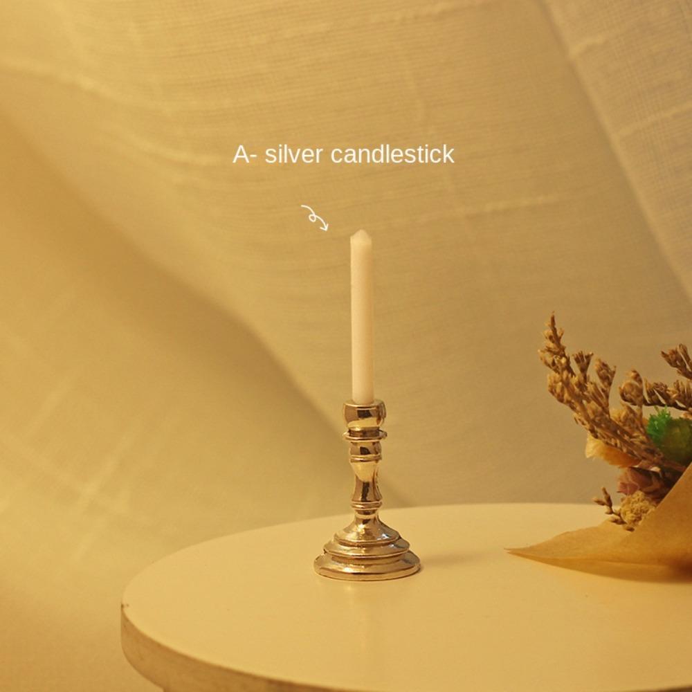 1:12 Scale Candlesticks Furniture Toy Synthetic Resin Miniature Candlesticks Play House Toy
