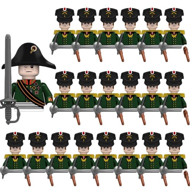 Kids Building Blocks Toy Napoleonic Wars Military WW2 Mini Dolls Soldier Duke Medieval Knights Officer Model Toy wholesale store